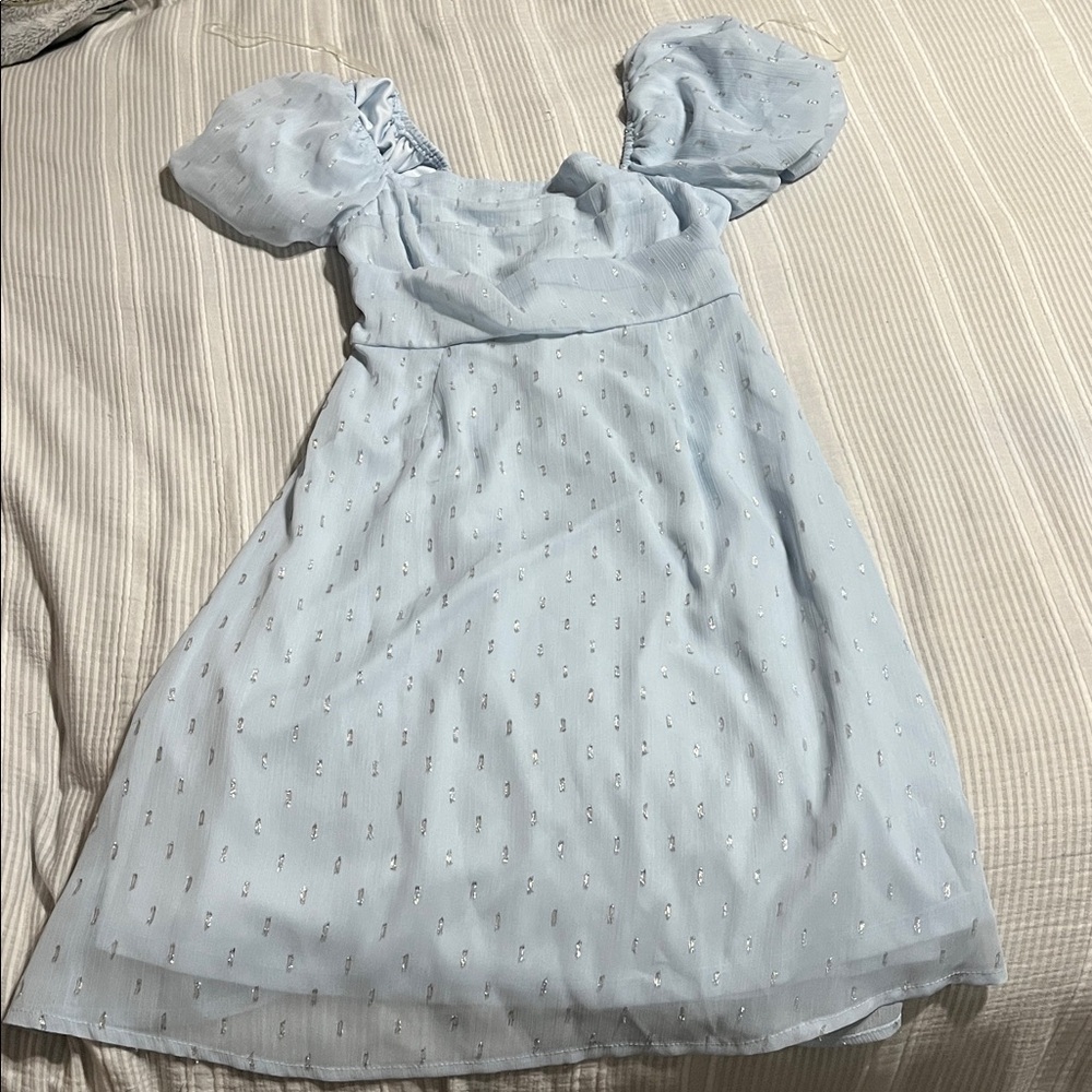 Altar'd State Sky Blue Smocked Dress
